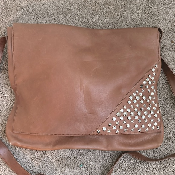 Embellished Leather Messenger Bag - Picture 3 of 6
